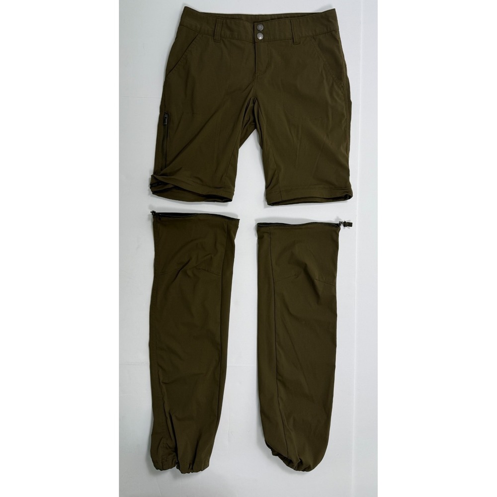 Columbia Omni-Shield Womens 2 Regular Convertible Pants Olive Zip Off Hiking Out - Picture 4 of 16
